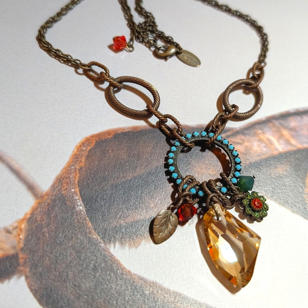 VTG Liz Paiacios Swarovski Crystal Necklace - Picture 4 of 7